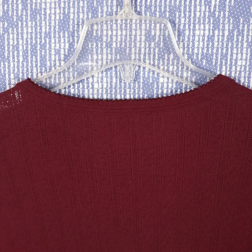 Toad&Co Sweater Womens Small Maroon Pullover Organic Cotton Blend